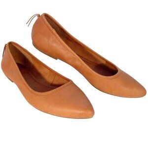 FRYE Regina $148 Cognac Leather Pointy Flats 11
